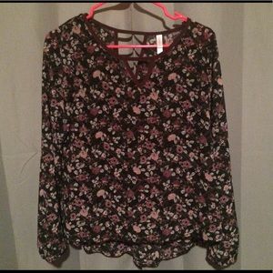 black floral shirt